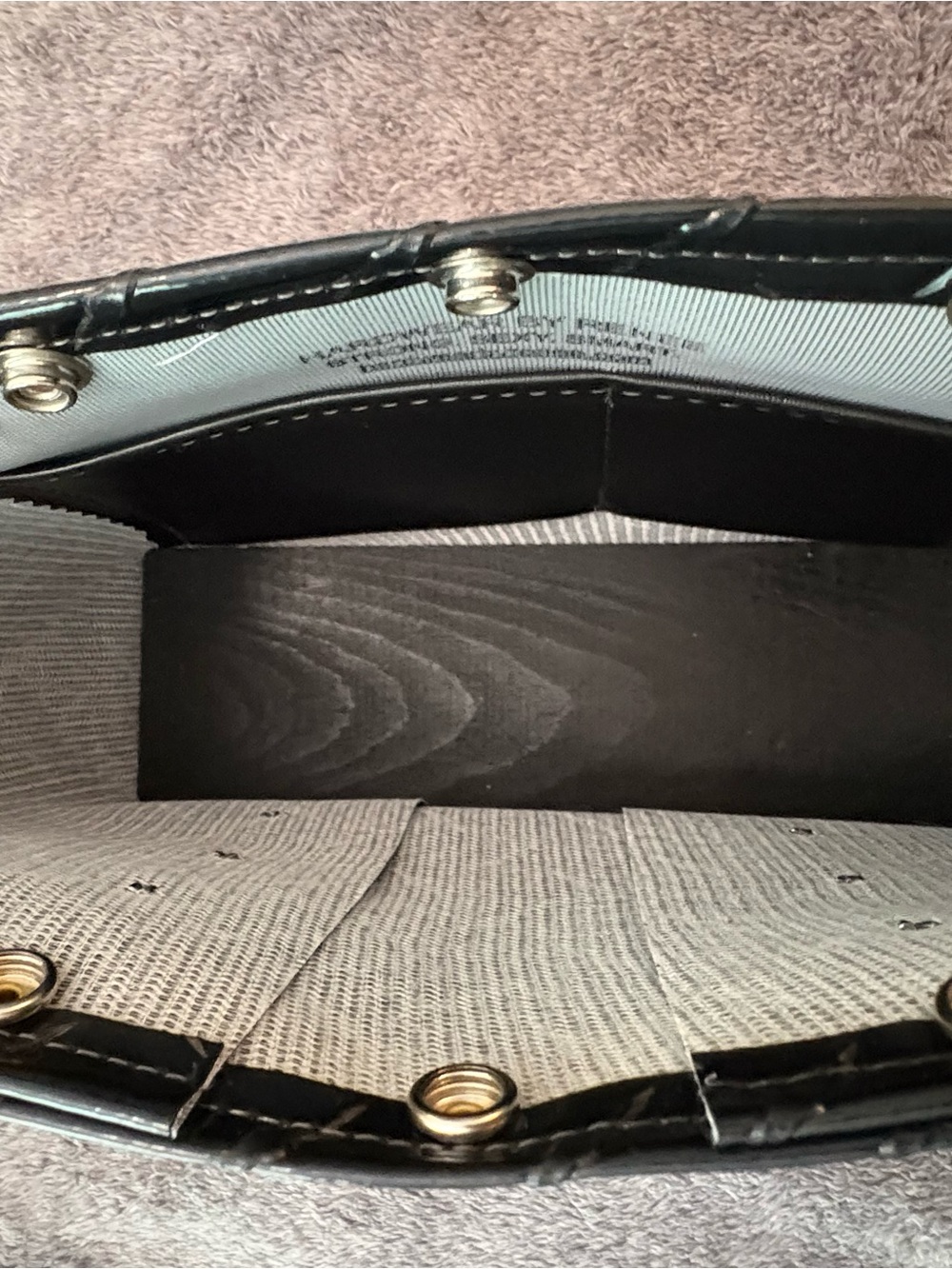 Hardware by Renee Black Patent Tote with Silver Hoop Handles - Picture 6 of 10